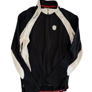 CAMPAGNOLO Long Sleeve Full Zip Cycling Jersey Shirt Black XL